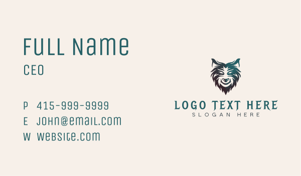 Wolf Dog Beast Business Card Design Image Preview