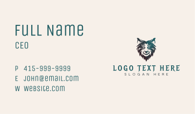Wolf Dog Beast Business Card Image Preview