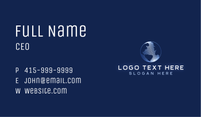 Globe Digital Technology Business Card Image Preview