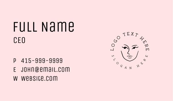 Minimalist Woman Salon Business Card Design Image Preview