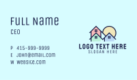 Colorful Neighborhood House Business Card Image Preview