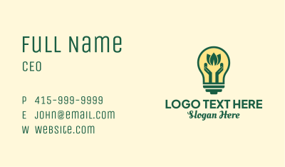 Eco Friendly Bulb  Business Card Image Preview