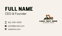 Excavator Mining Contractor Business Card Preview