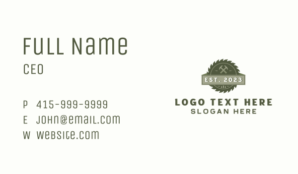 Carpentry Tools Woodworking Business Card Design Image Preview