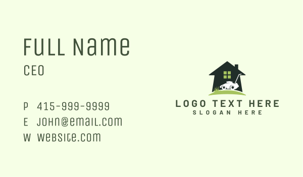 Home Lawn Mower Business Card Design Image Preview