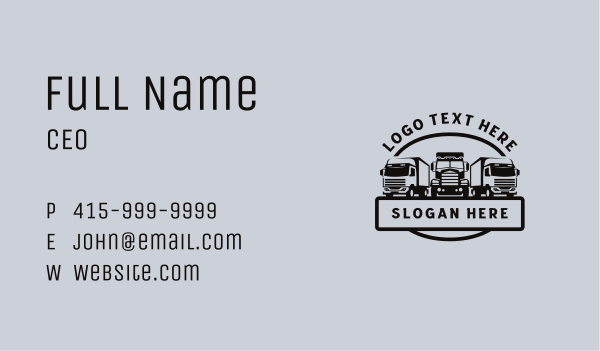 Logistics Trucking Vehicle Business Card Design Image Preview