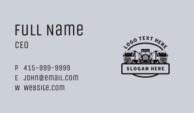 Logistics Trucking Vehicle Business Card Image Preview
