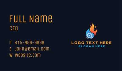 Fire Ice Solar Energy Business Card Image Preview