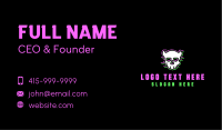 Gloomy Devil Skull Mascot Business Card Image Preview
