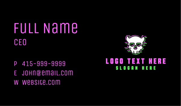 Gloomy Devil Skull Mascot Business Card Design Image Preview