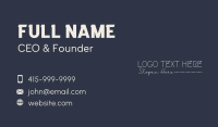 Elegant Quirky Business Wordmark Business Card Design