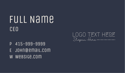 Elegant Quirky Business Wordmark Business Card Image Preview