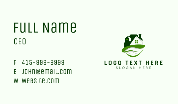 Leaf Home Gardening Business Card Design Image Preview