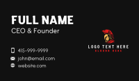 Spartan Warrior Helmet Business Card Design