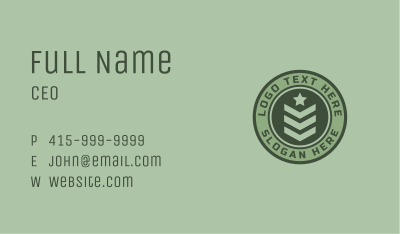 Military Officer Badge Business Card Image Preview