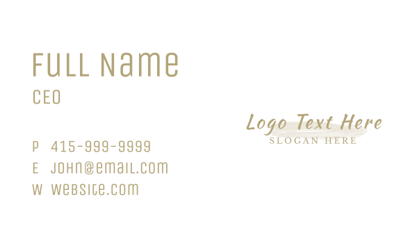 Beautiful Elegant Wordmark Business Card Design Image Preview