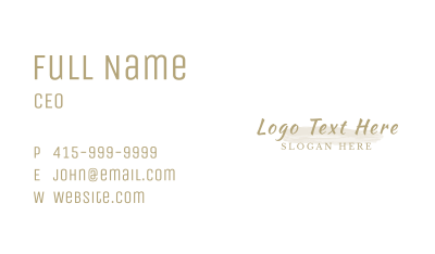 Beautiful Elegant Wordmark Business Card Image Preview