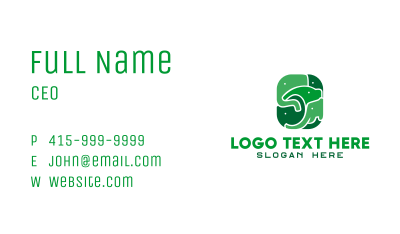 Green Elephant Mammoth Business Card Image Preview