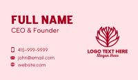 Red Dahlia Flower  Business Card Image Preview