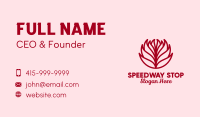 Red Dahlia Flower  Business Card Design