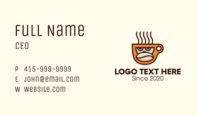 Gorilla Coffee Bean Cup Business Card Image Preview