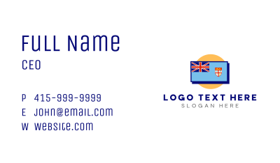 Fiji Country Flag Business Card Image Preview