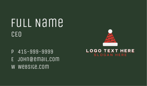 Christmas Tree Hat Business Card Design Image Preview