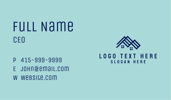 House Roofing Real Estate Business Card Design Image Preview