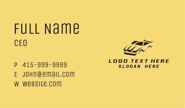 Modern Car Racing Business Card Design Image Preview