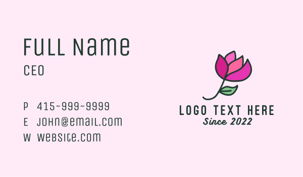 Tulip Flower Garden Business Card Design Image Preview