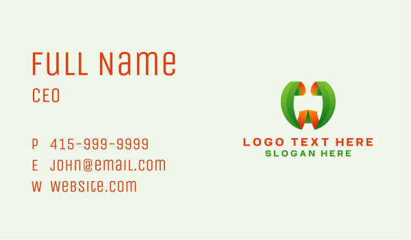 Eco Vegetable Plant Business Card Design Image Preview