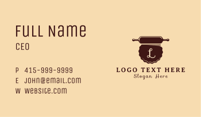 Brown Pastry Letter Business Card