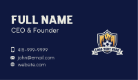 Flame Soccer Sports Shield Business Card Image Preview