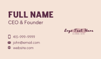 Beauty Cosmetics Wordmark Business Card Preview