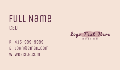 Beauty Cosmetics Wordmark Business Card Image Preview