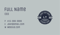 Blue Nautical Lettermark Business Card Image Preview