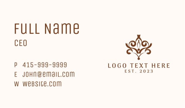 Victorian Wood Carving Decoration Business Card Design Image Preview