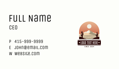 Outdoor Desert Cactus Business Card Image Preview