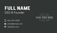 Gothic Metallic Wordmark Business Card Design