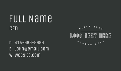 Gothic Metallic Wordmark Business Card Image Preview