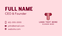 Red Gemstone Letter T Business Card Image Preview
