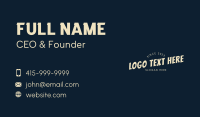 Playful Crafty Wordmark  Business Card Image Preview