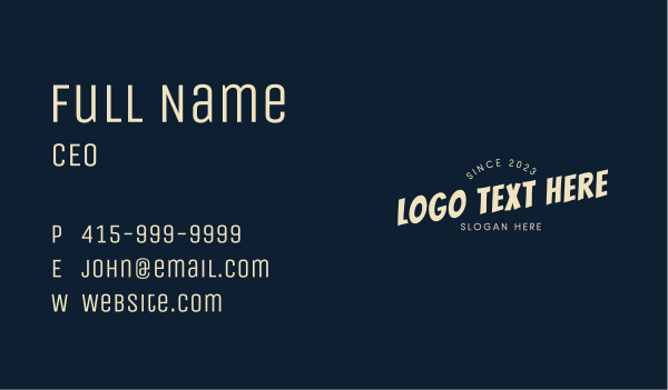 Playful Crafty Wordmark  Business Card Design Image Preview