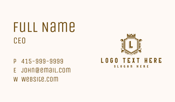 Imperial Crown Badge Lettermark Business Card Design Image Preview