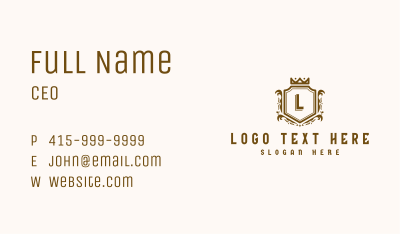 Imperial Crown Badge Lettermark Business Card Image Preview