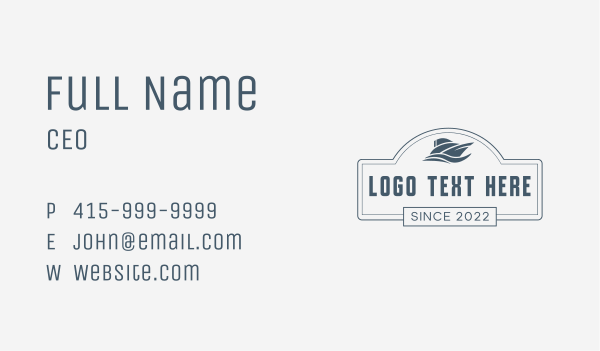 Boat Ocean Wave Business Card Design Image Preview