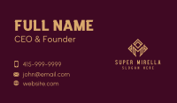 Gold Diamond Letter M  Business Card Image Preview