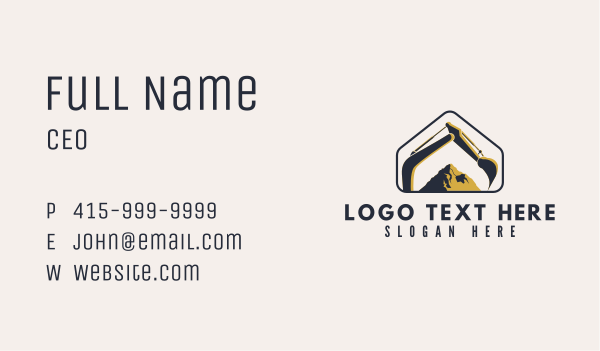 Industrial Builder Mountain Business Card Design Image Preview