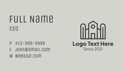 Warehouse Structure Building Business Card Image Preview