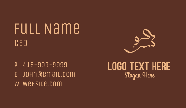 Rabbit Hare Ribbon Business Card Design Image Preview